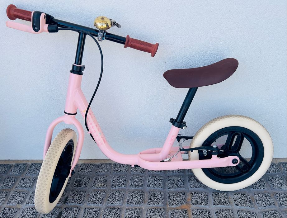 BTWIN Runride 500 de APRENDIZAGEM de Bicicleta 10 POLEGADAS CRIANÇA Rosa/Bege