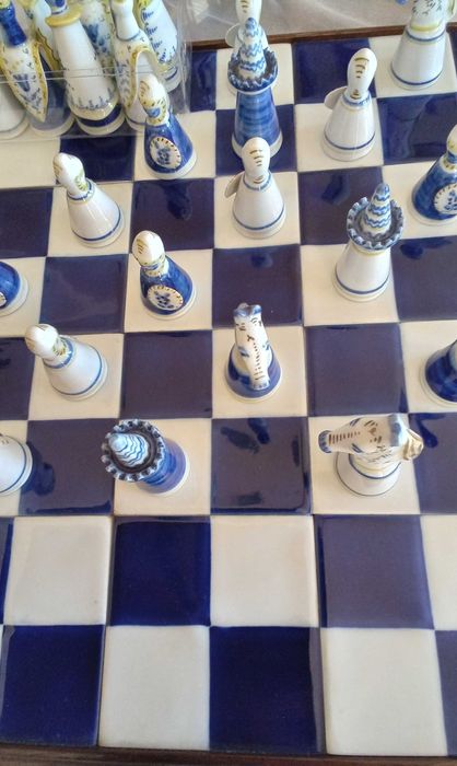 Jogoa de xadrez em porcelana