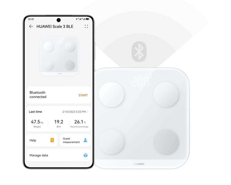 Elektroniczna Waga HUAWEI Scale Smart Analiza Ciała APLIKACJA Mobilna