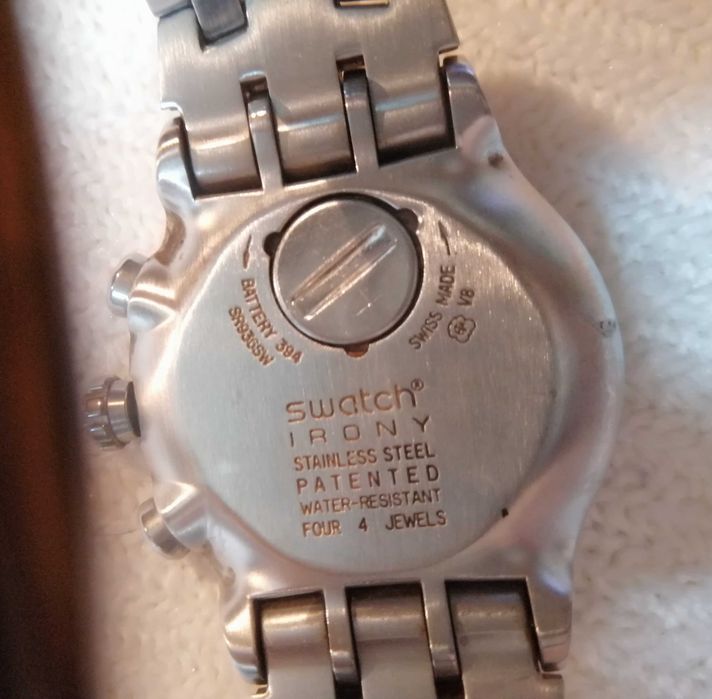 Relógio vintage raro, SWATCH IRONY YOS414G Chronograph WR 4 JEWELS