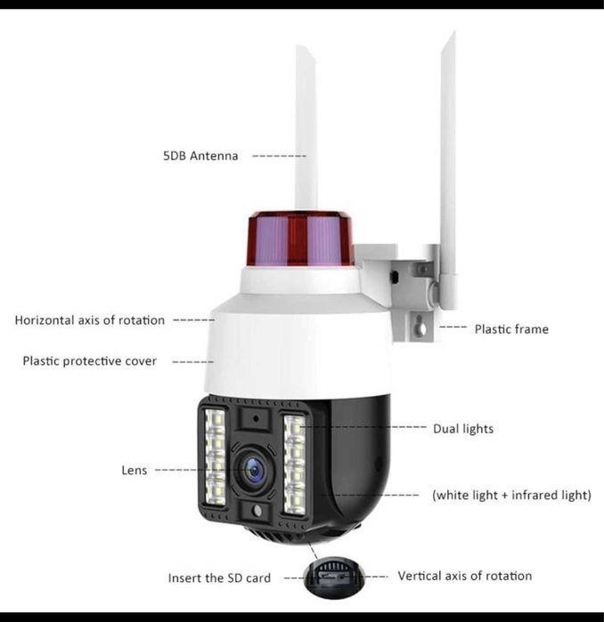 Wi-Fi камера видеонаблюдения. 8Мп. 3840*2160р.