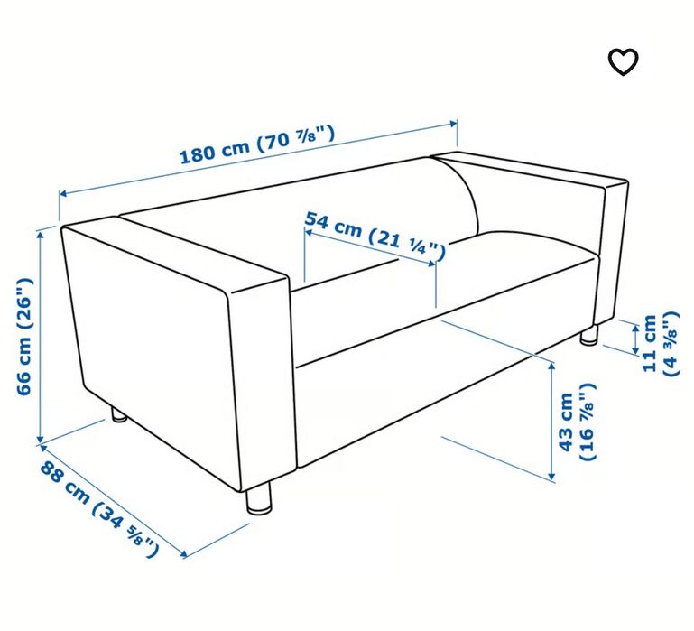 Sofá 2 lugares IKEA
