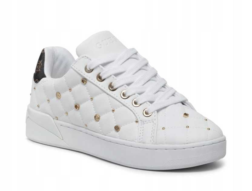 Guess Sneakersy FL8BEE FAL12 białe buty sportowe Premium Roz 37