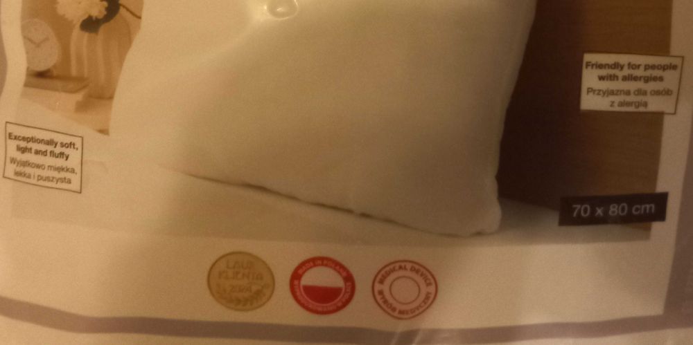 Poduszka do spania idealna n prezent SMUKEE syntetyczna 70X80 jak nowa