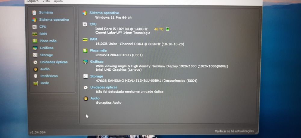 Vendido - Portátil Lenovo E14 Gen1 10ªG| 14,1" | i5-10210u | 16G-DDr4 | NVMe512G |M| W11