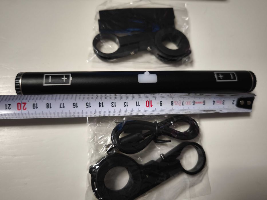 Wspornik kierownicy W20PB+funkcja power banka 20cm,1szt,czarny,rower