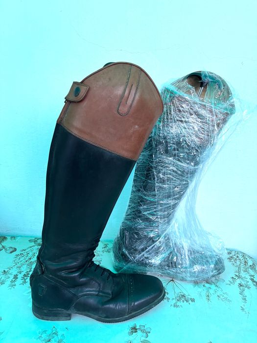 Botas de equitação em couro
