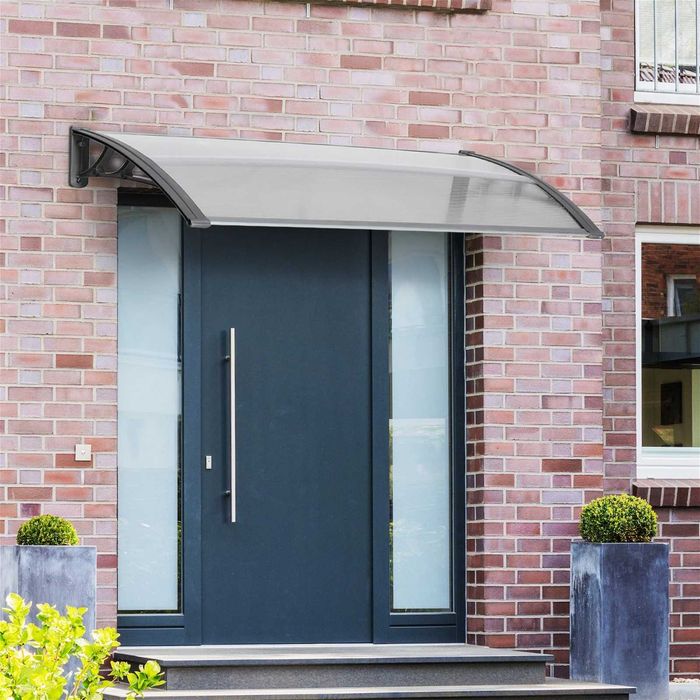 Alpendre marquise de policarbonato para portas e janelas 0,80 x 1,00m