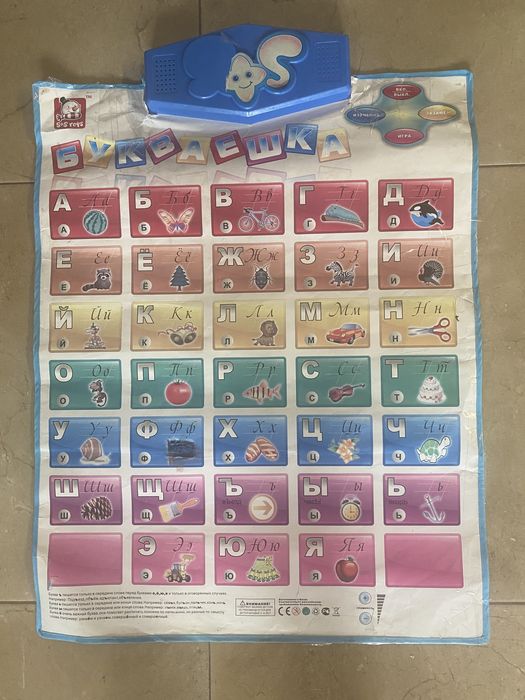 Азбука алфавит интерактивный плакат
