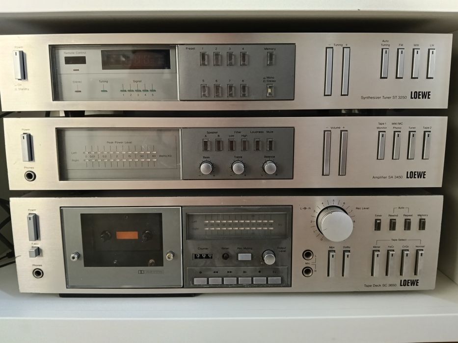 Zestaw LOEWE Amplituner SA 3450,Tuner ST 3250, Magnetofon SC 3650