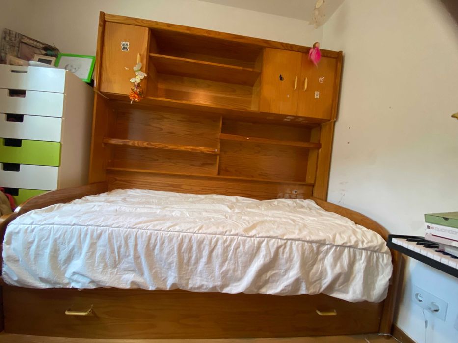 Estúdio para quarto cama e móvel