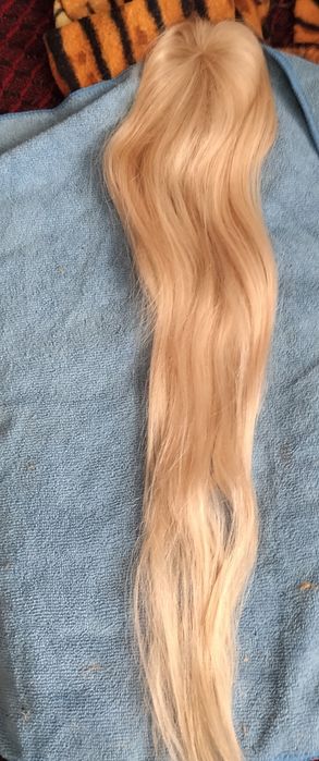 Mini tupet,topper bardzo jasny blond.