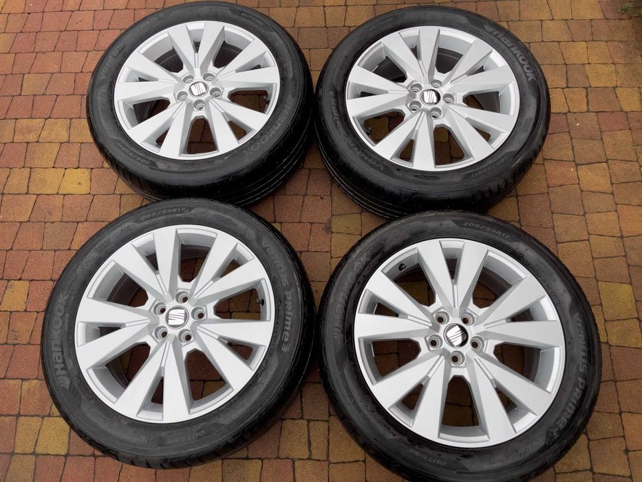 3641. Koła letnie Seat Ibiza Arona oryginalne 5x100 ET48 205/55/17