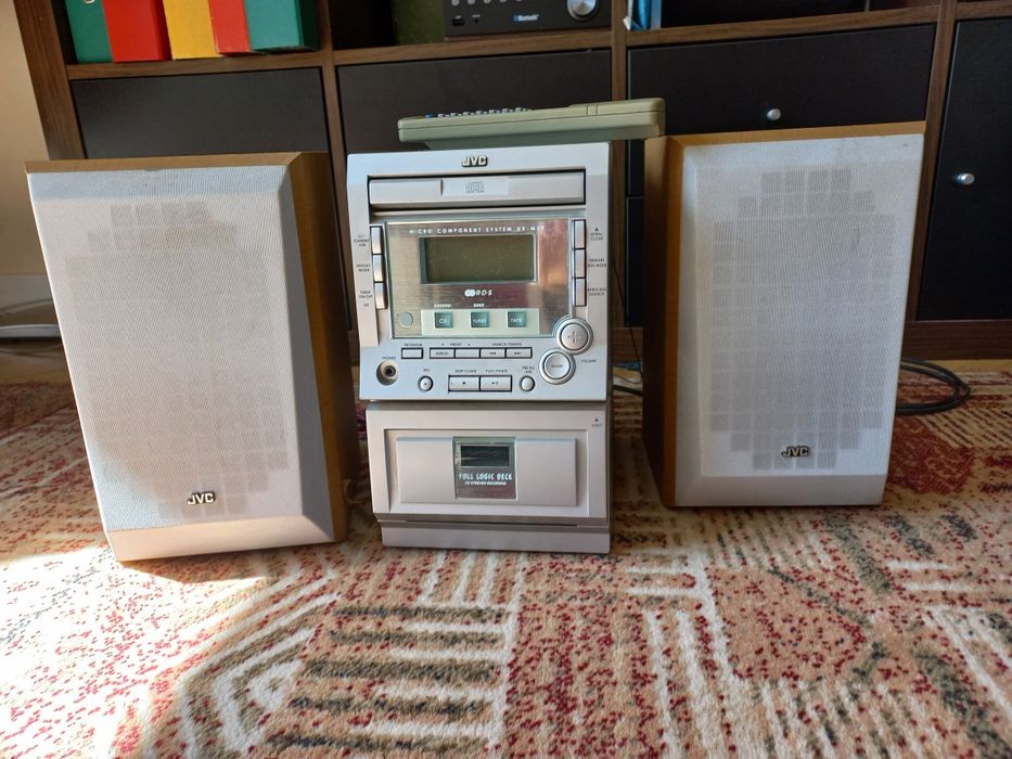 Mini wieża JVC, radio, CD, magnetofon