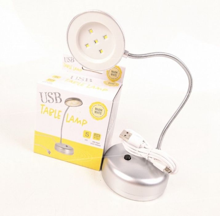 Лампа настільна акумуляторна LED з USB кабелем