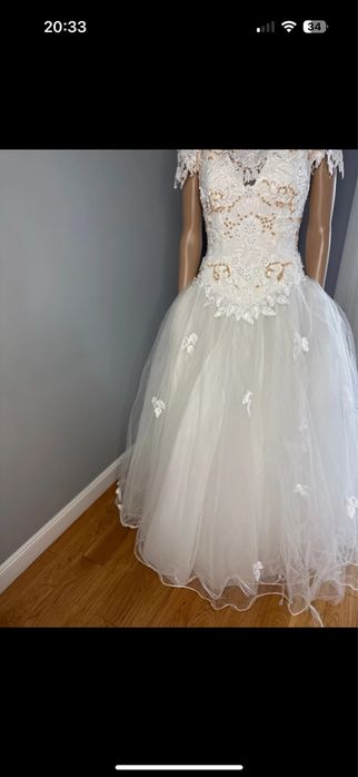 Suknia ślubna vintage lata 80 made in U.S.A.