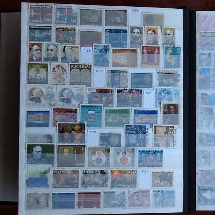 Colecção de 600 selos portugueses (álbum e portes, grátis)