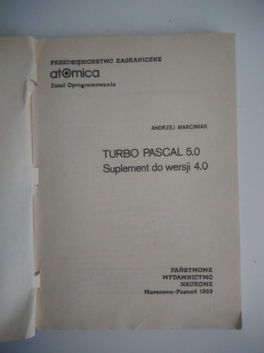 książka Turbo Pascal 5.0