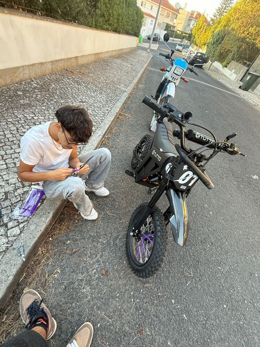 Moto eléctrica electric dirt bike como nova running 60km x h