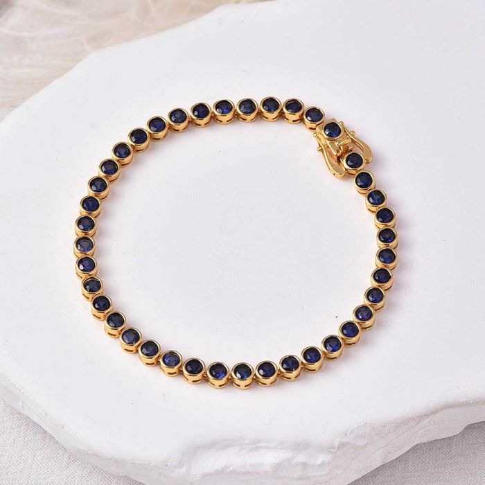 Bracelete Prata - Safira - Certificada
