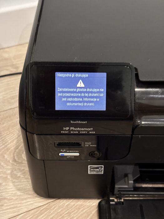 Drukarka HP B110a uszkodzona glowica