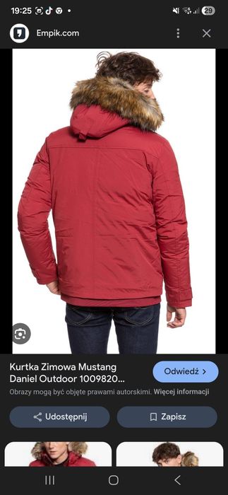 Kurtka Zimowa Mustang, rozmiar M, NOWA DANIEL  H