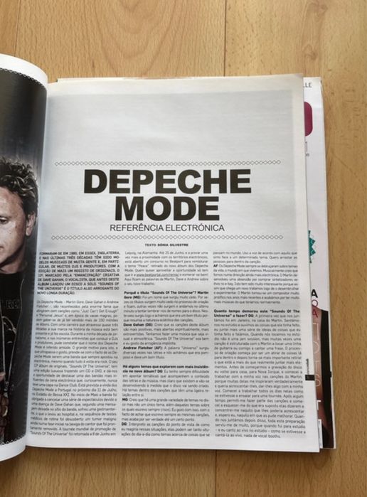 Revista “Dance Club” com Depeche Mode na capa
