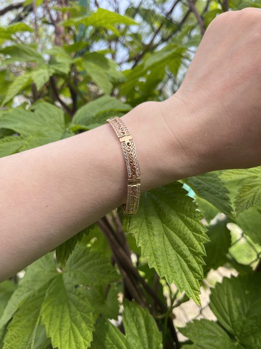 Золотой массивный браслет золото 585