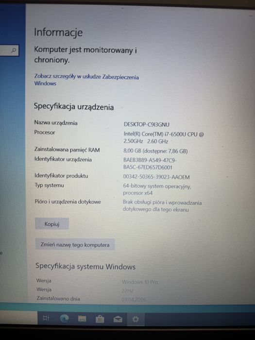 Sprzedam laptop lenovo