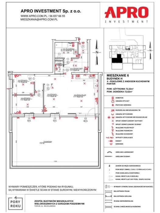 Sprzedam mieszkanie na Stawkach /4 pory roku 72 m2 z ogródkiem 73 m2