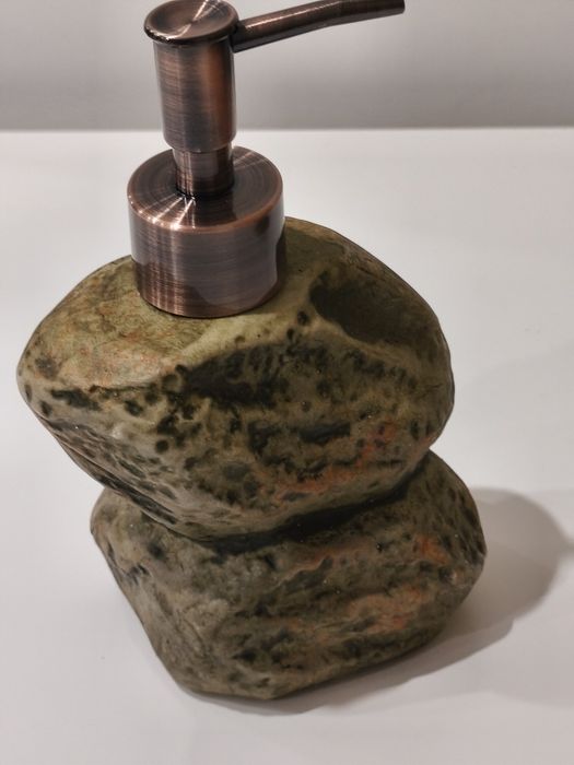 Dispensador de Sabão Pedra Natural Artigo Novo | Decoração Casa de