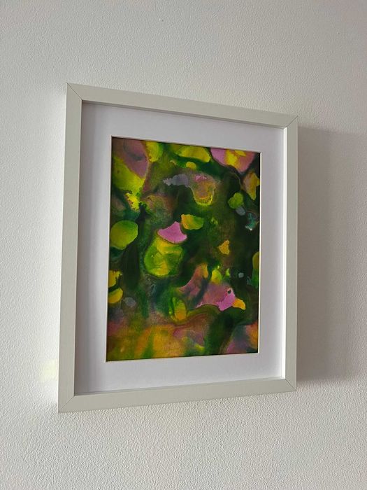 Pintura abstrata em acrílico