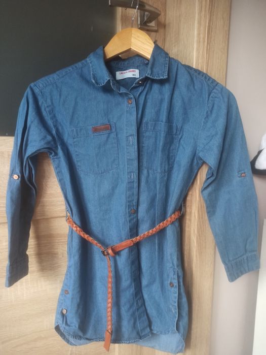 Jeansowa tunika dla dziewczynki r. 140