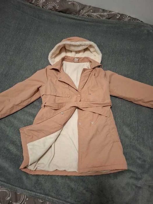 Długa przejściowa ocieplana wiosenna lekka kurtka Parka płaszcz  134