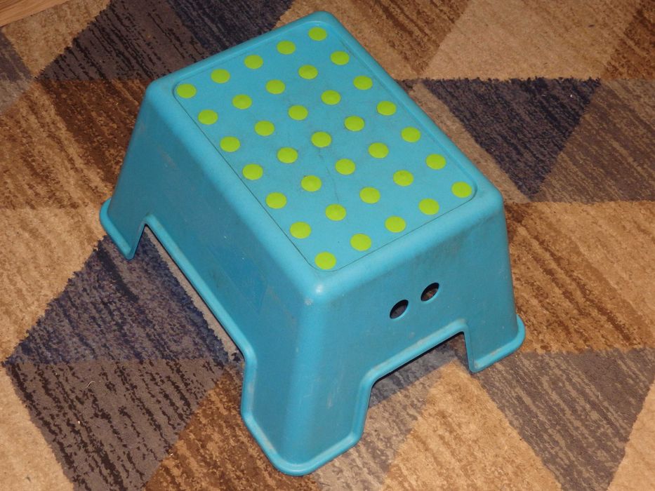 Stołek podest BOLMEN IKEA niebiesko-zielony