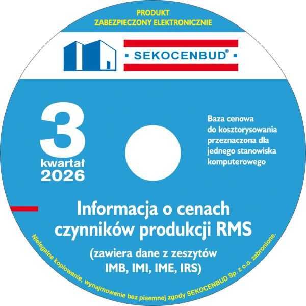 Ceny Sekocenbud RMS - Informacje kwartalne IMB, IME, IMI, IRS - 3 kwartał 2026