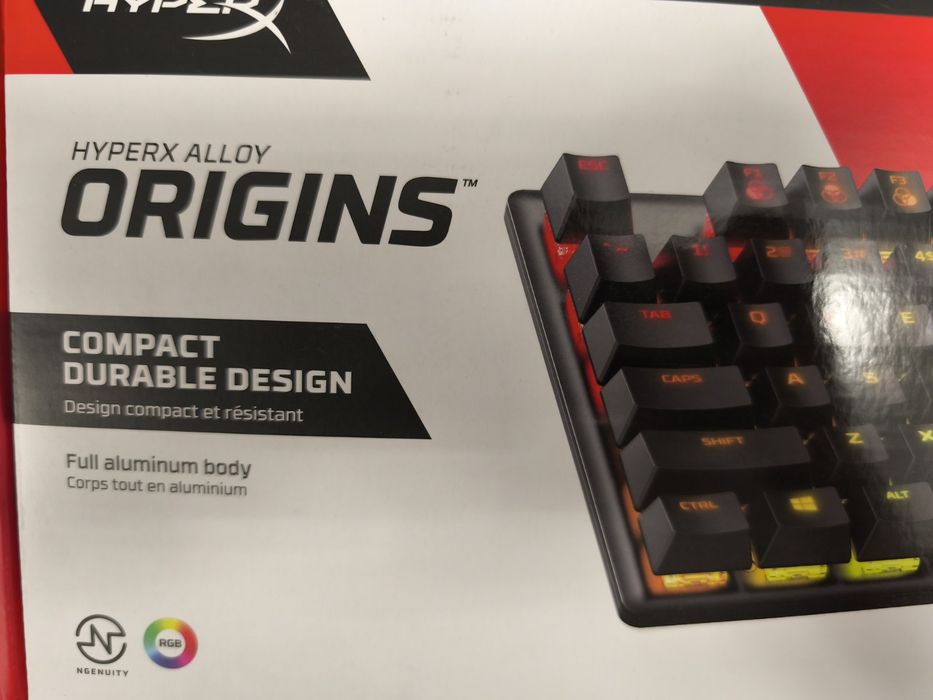 Механічна клавіатура HyperX Alloy Origins USB на червоних світчах
