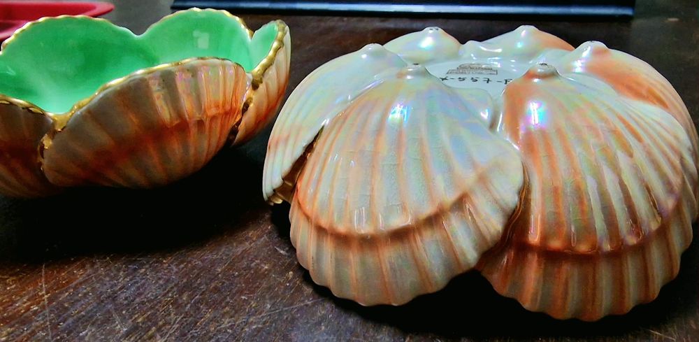 Taças Concha Marisco Cerâmica Aleluia Aveiro Vintage (Par)