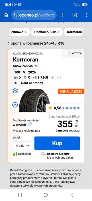 Felgi BMW F10/F11 18" 5x120 + opony zimowe 245/45/18
