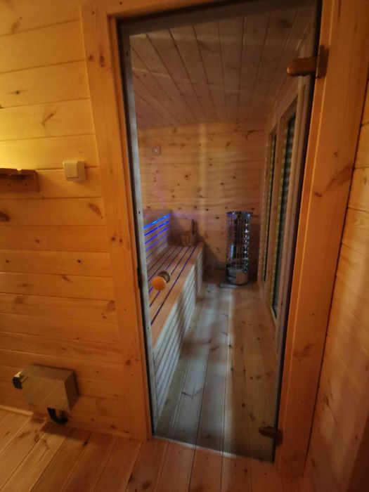 Sauna Ogrodowa 4x2m dwa poziomy ławek Ocieplona Zestaw Raty Leasing