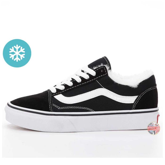 Унисекс зимние кеды Vans Old Skool Low Winter Fur Мех зимові кеди ванс