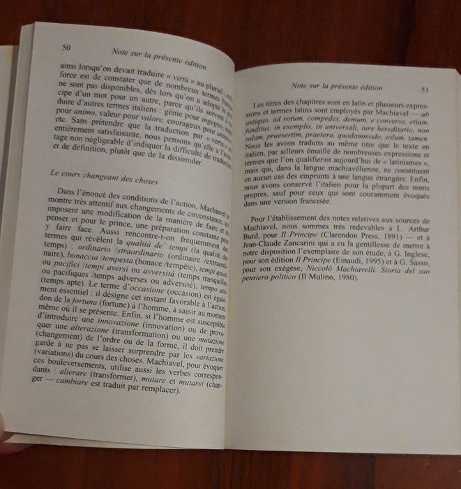 Livro "Le Prince" de Nicolas Machiavel