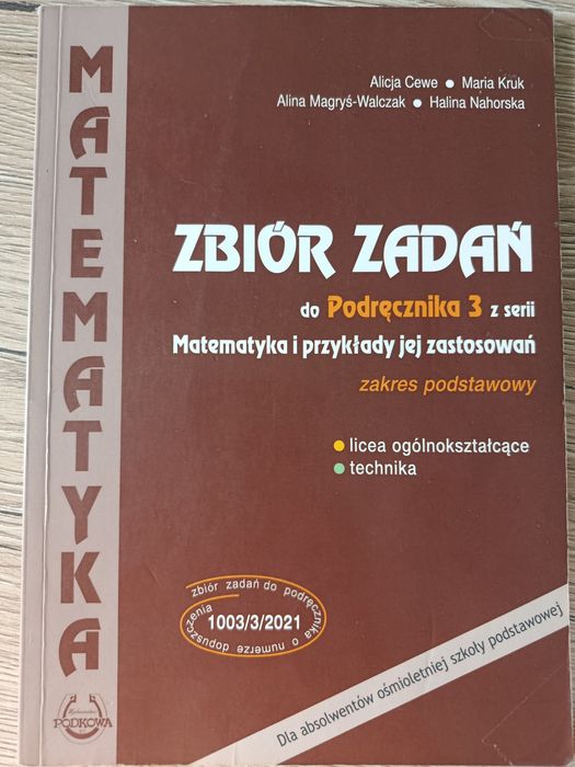 Sprzedam zbiór zadań: Matematyka i przykłady jej zastosowań 3