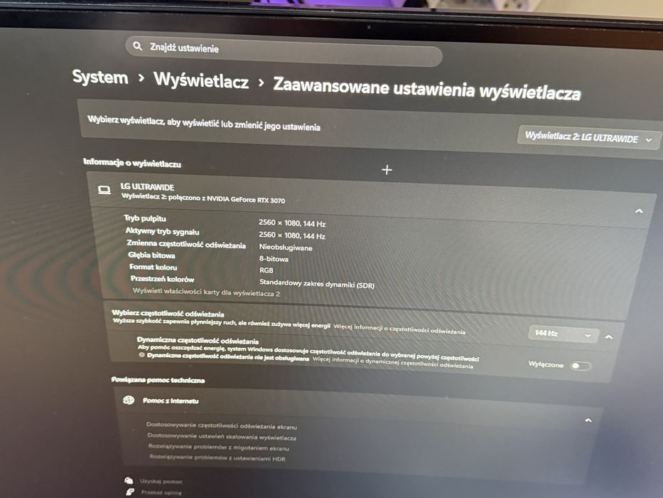 Sprzedam Monitor LG Ultrawide 34" 144hz 2560x1080 zakrzywiony.