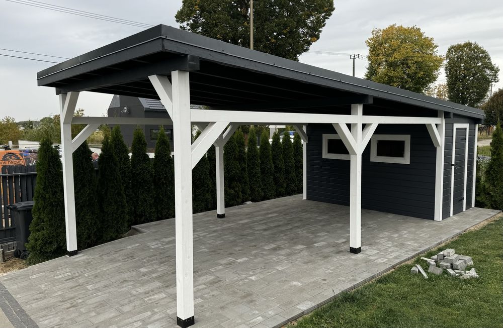 Tarasy, wiaty garażowe, zadaszenia tarasów, pomieszczenia gospodarcze