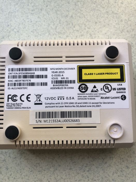 Терминал GPON ONU Alcatel, переходник оптоволокно-роутер,