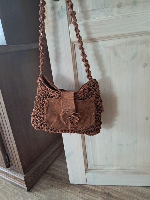 Torebka boho z naturalnej skóry