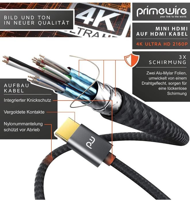 CSL - Kabel 4K Mini HDMI do HDMI 7m