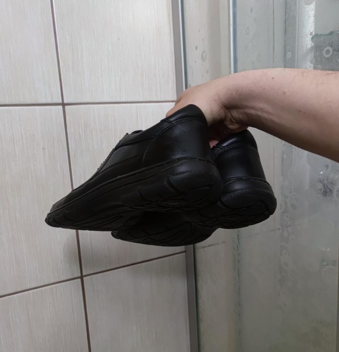 Buty obuwie 42 Łukpol eleganckie glany męskie czarne leather skóra skó