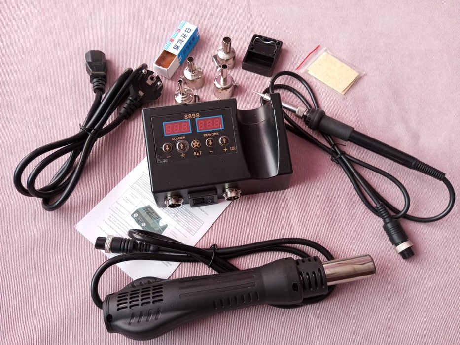Паяльная станция jcd 8898 750/80 ватт.Набор.Два фена.
